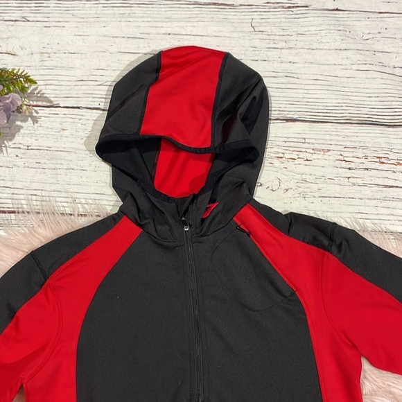 Brooks Running Vapor Dry 2 1/2 Zip Red Black Long Sleeve Activewear Running - Picture 9 of 9